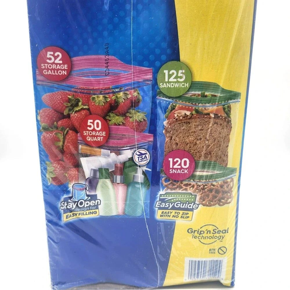 Ziploc 347-Count Variety Pack – Gallon, Quart, Sandwich & Freezer Bags Combo